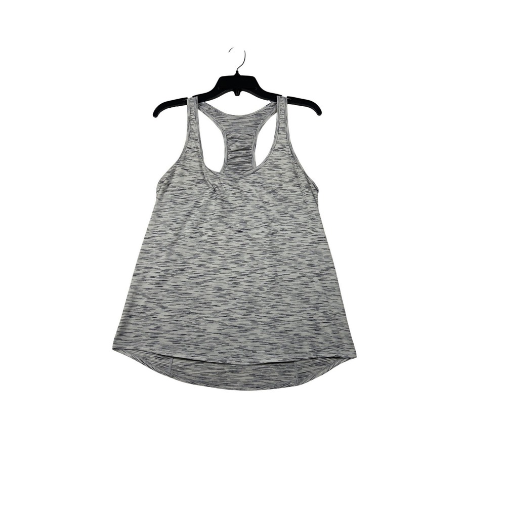 Lululemon Racerback Athletic Tank Top Grey White Space Dye Space Dye Tank
